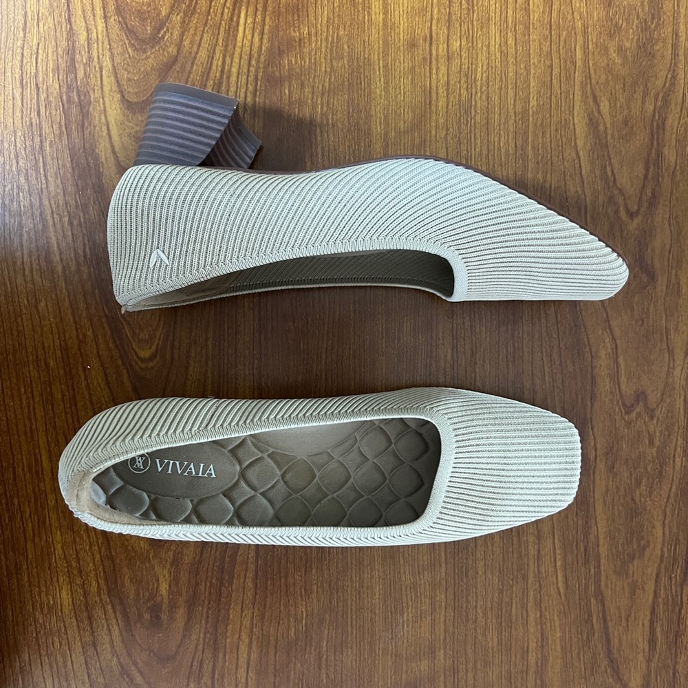 Women's Tan Block Heel Shoes